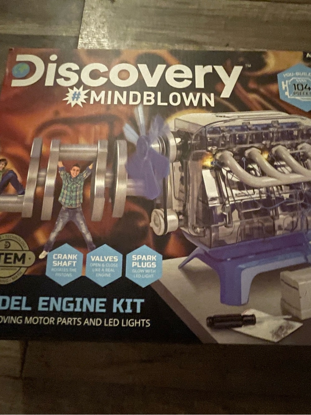 Discovery Mindblown Model Engine Kit - Blue, Clear